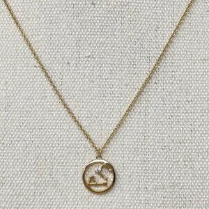 Lauren Conrad Zodiac Necklace Constellation Gold-Tone‎ CZ Pendant Chain